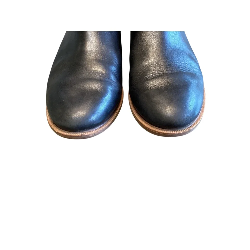Clarks Taylor Shine Black Leather Chelsea Ankle Boots Sz 9 Women Block Heel - Picture 6 of 11